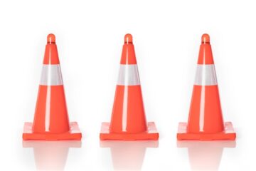 Traffic cones, pylons & markings