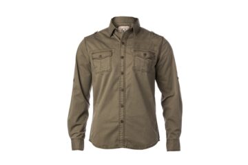 Casual Langarmhemd von Yveslous in Olive