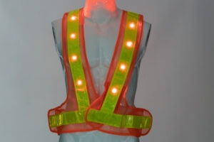 K-Safe Warnweste leuchtet LED orange 14 rote LEDs Prolutech