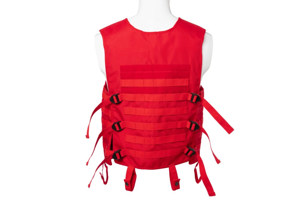 Molle tactical vest signal red