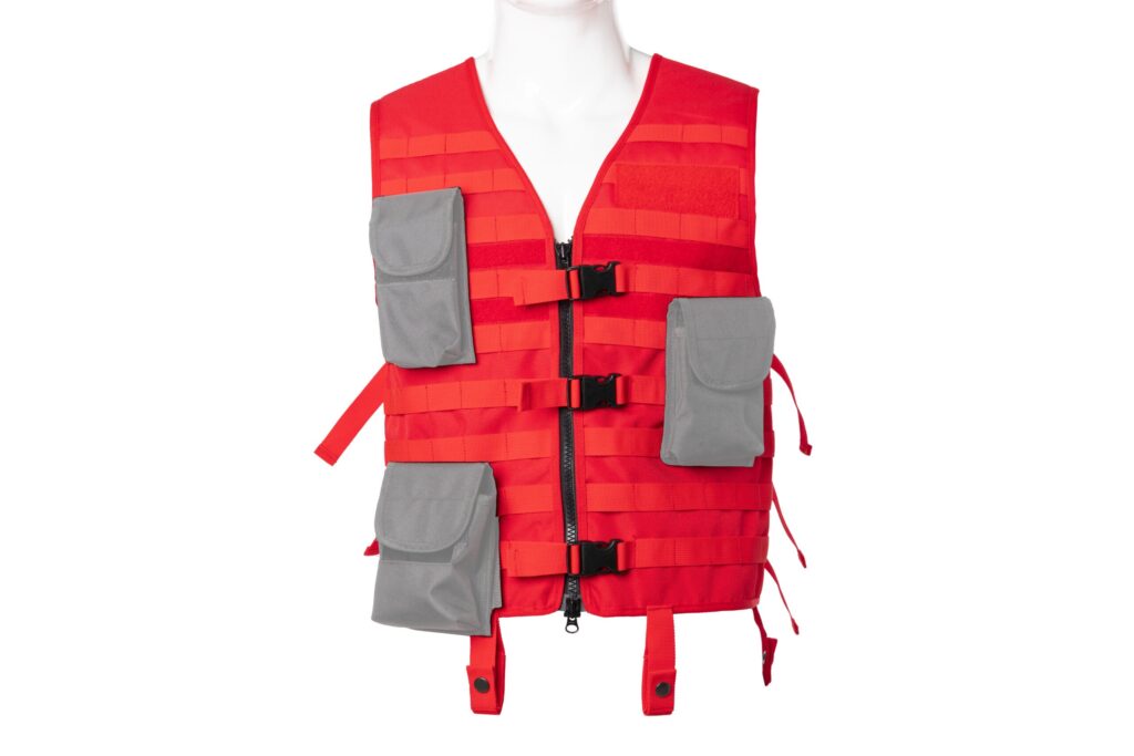 Molle tactical vest signal red