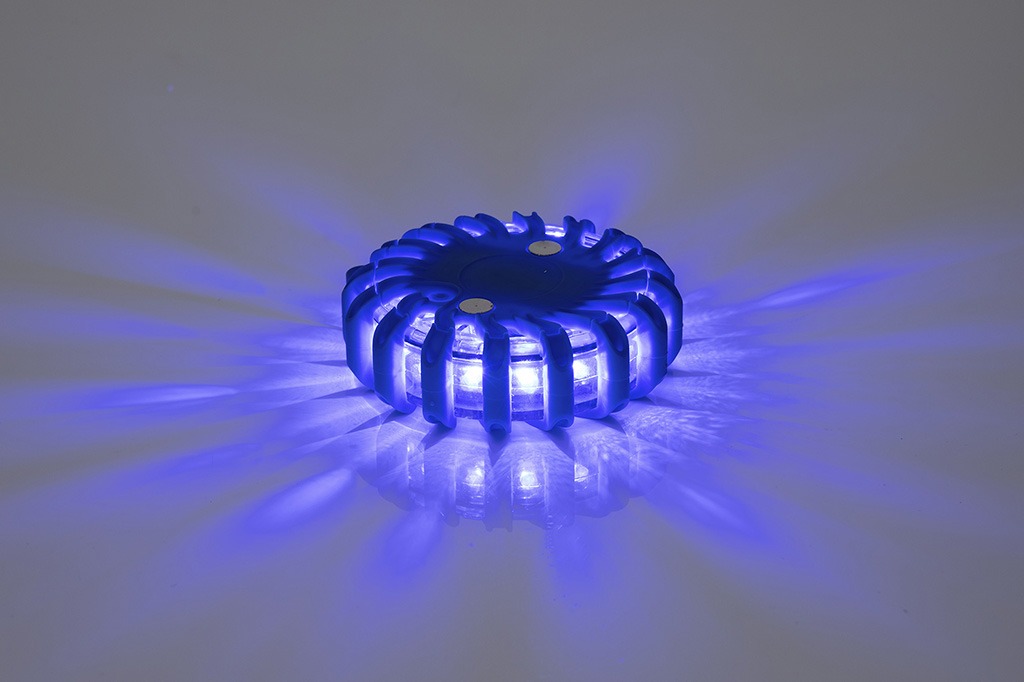Voyants lumineux bleus, feux de détresse LED avec chargeur, batterie  rechargeable - Metal Badge
