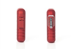 Accendino USB elettrico Dual Arc, Plasma-Lighter - rosso - Metal Badge
