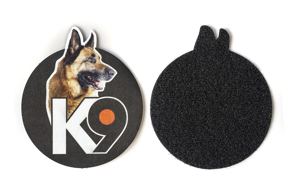 Med venlig hilsen Pogo stick spring teori Polyester K9 dog Velcro patch - Metal Badge