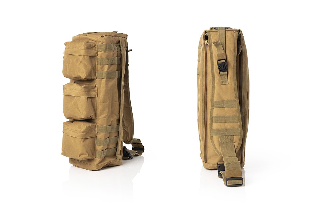 Tactical sling bag 16 litres brown Metal Badge