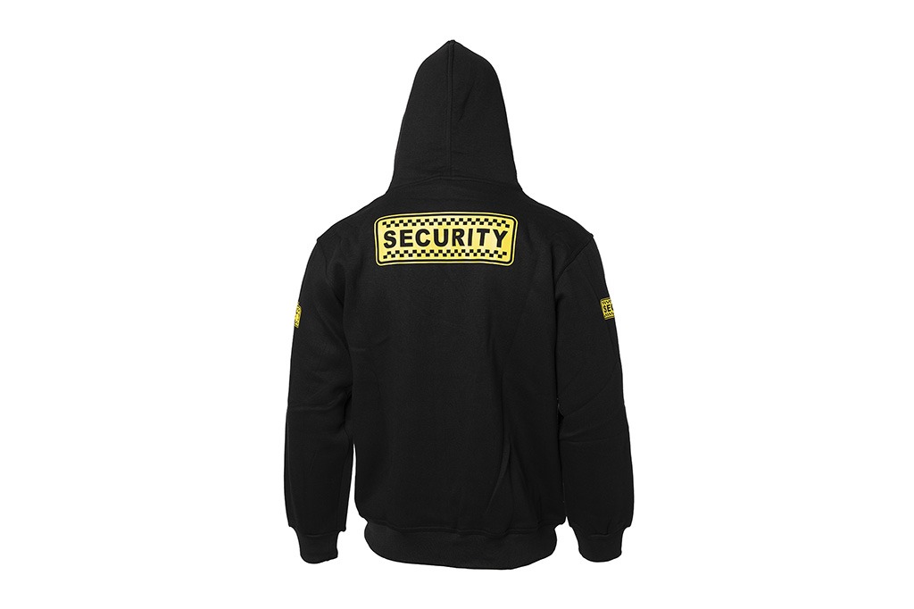 Black shop security hoodie