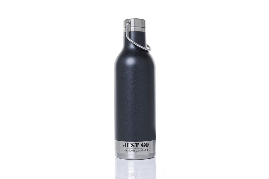 Doppelwandige Premium Vakuum-Trinkflasche aus Edelstahl mit Gravur