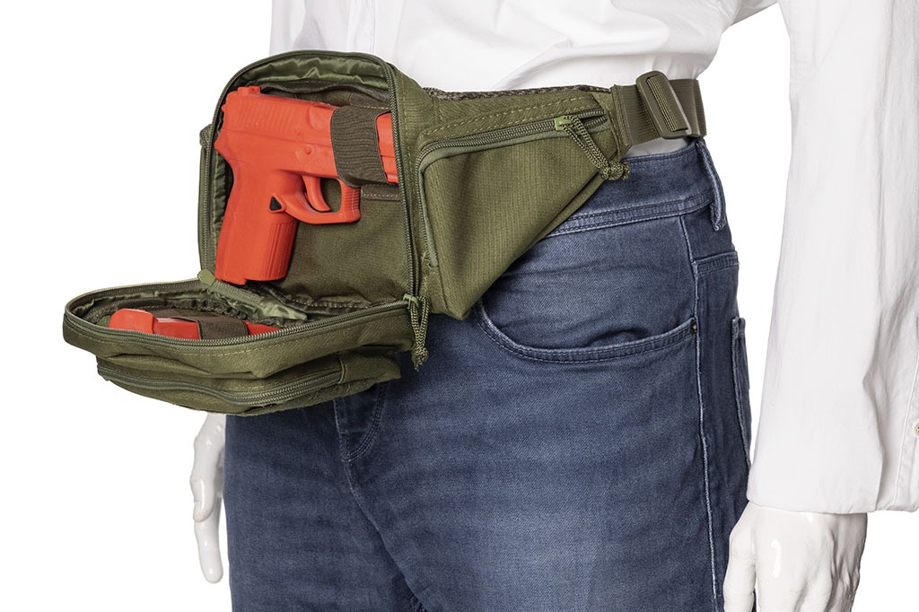 Tactical belt bag for weapon carriers - olive - Metal Badge