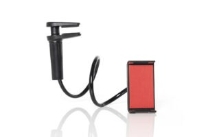 Support de téléphone portable à bras flexible avec pince de table / de lit,  60 cm, noir - Metal Badge