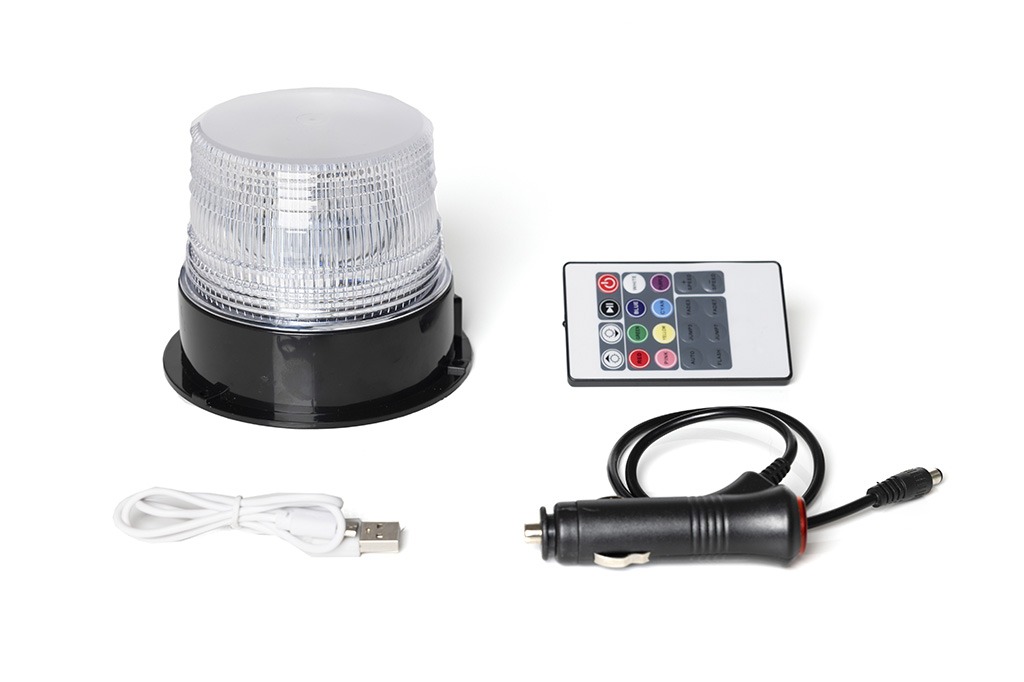 Kabellose LED Rundumleuchte Aufladbar Magnetisch mit Fernbedienung