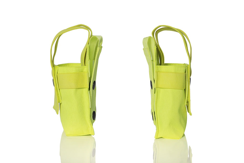 Radio modular pouch for belts, backpacks and vests- bright yellow