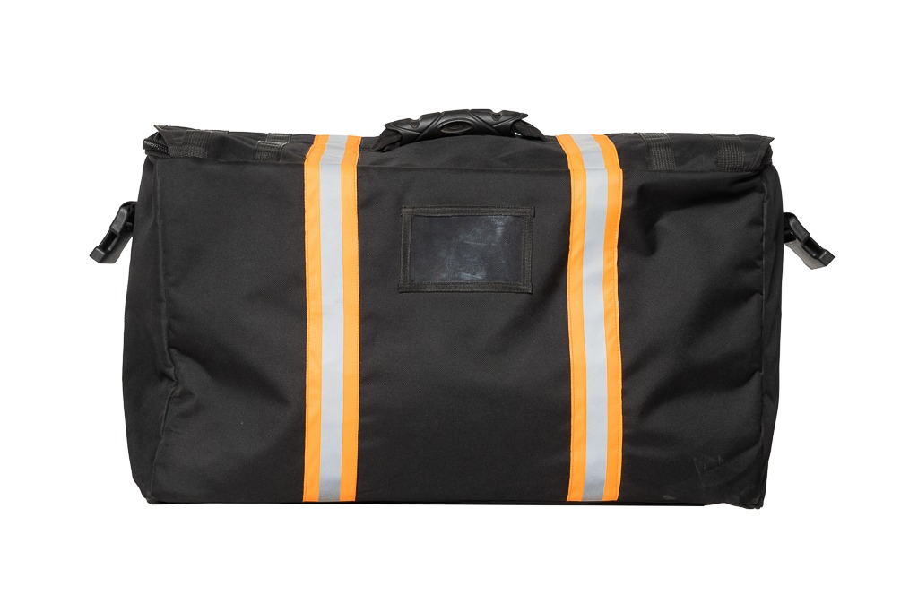 Einsatztasche mit Reflektoren - Rundumlaufende sicherheits  Reflektierstreifen in silber / orange