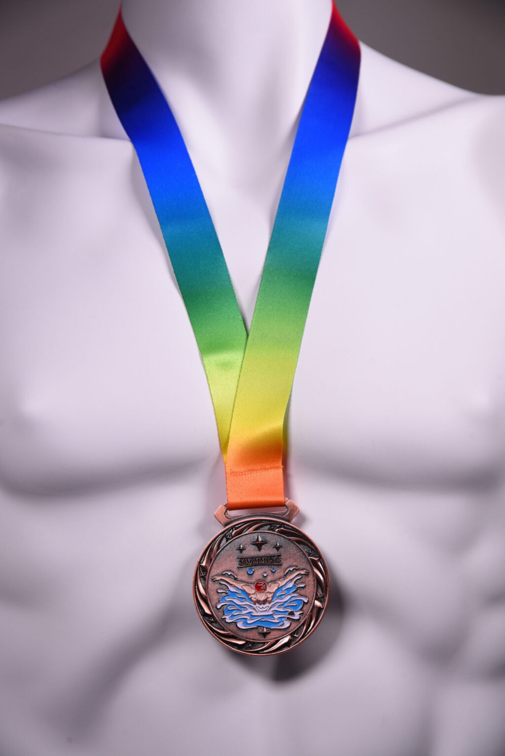 Médaille "Swimming" avec ruban