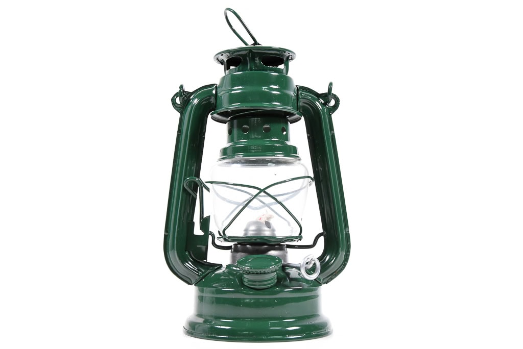 Lanterne tempête à pétrole, petite vert