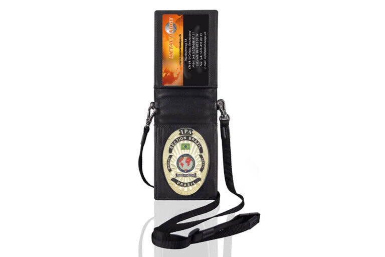 Étui en cuir « Vanguard » IPA Brésil Vanguard Brasil Metal Badge