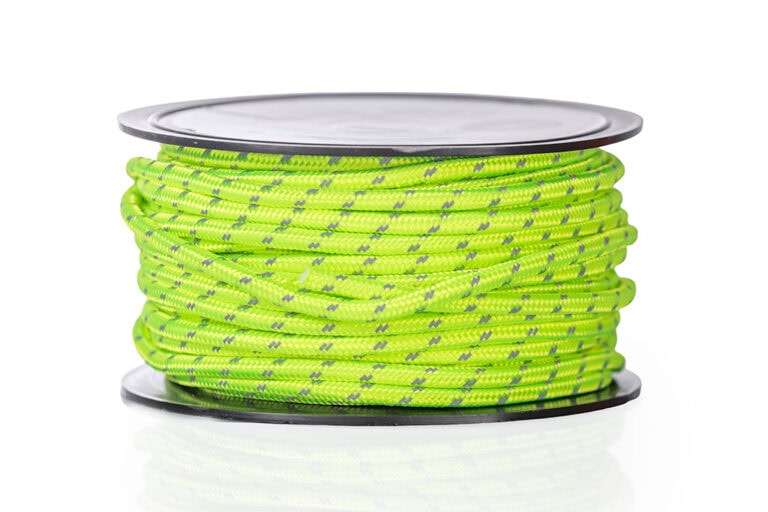Paracord / Cordino da paracadute - verde fluorescente 50m 4mm Paracord Bright green 01 Metal Badge