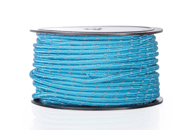 Paracorde / Corde de parachute - bleu clair 30m 6mm Paracord bLUE 01 Metal Badge