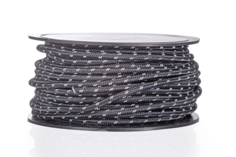 Paracord / Cordino da paracadute - nero 30m 6mm Paracord black 01 Metal Badge