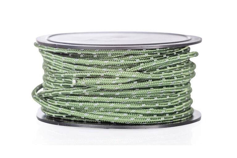 Paracorde / Corde de parachute - vert 30m 6mm Paracord green 01 Metal Badge