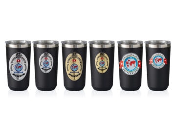 Bicchiere termico nero sottovuoto da 600 ml in acciaio inox di alta qualità con coperchio