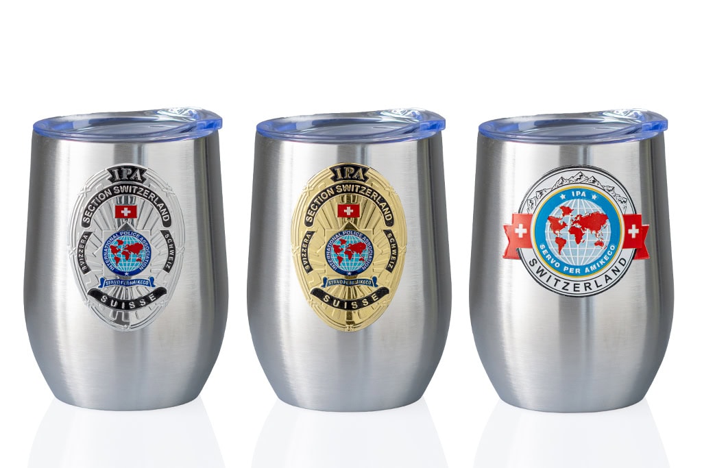 Vacuum-insulated thermos cup, 350 ml, made from high-quality stainless steel with lid