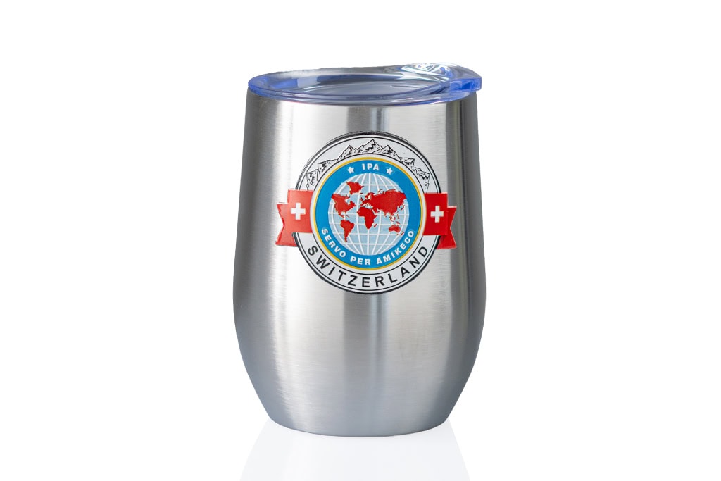 Vacuum-insulated thermos cup, 350 ml, made from high-quality stainless steel with lid