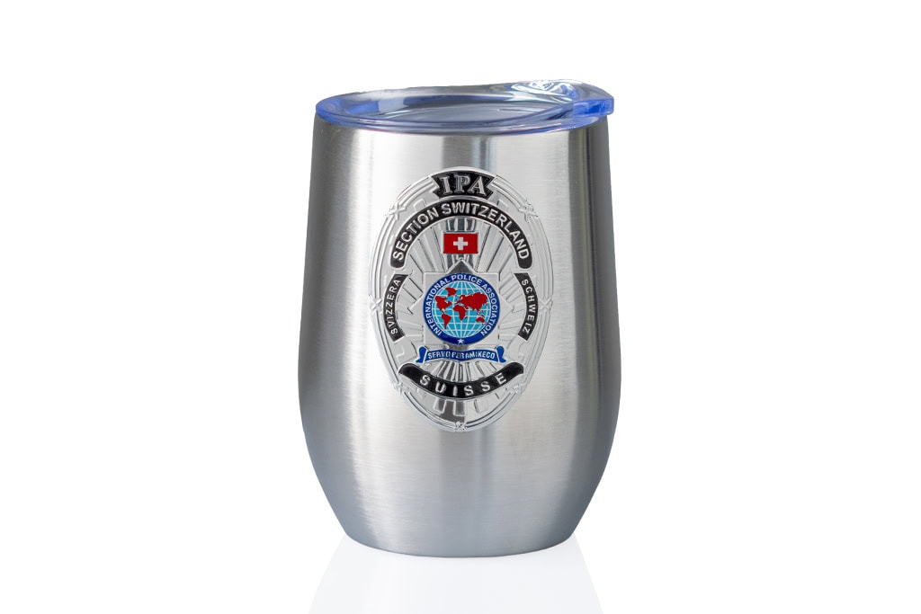 Vacuum-insulated thermos cup, 350 ml, made from high-quality stainless steel with lid