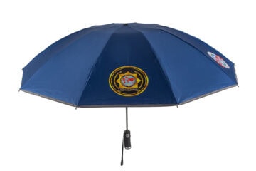 Vollautomatischer Regenschirm mit LED-Lampe und IPA-Logos bedruckt