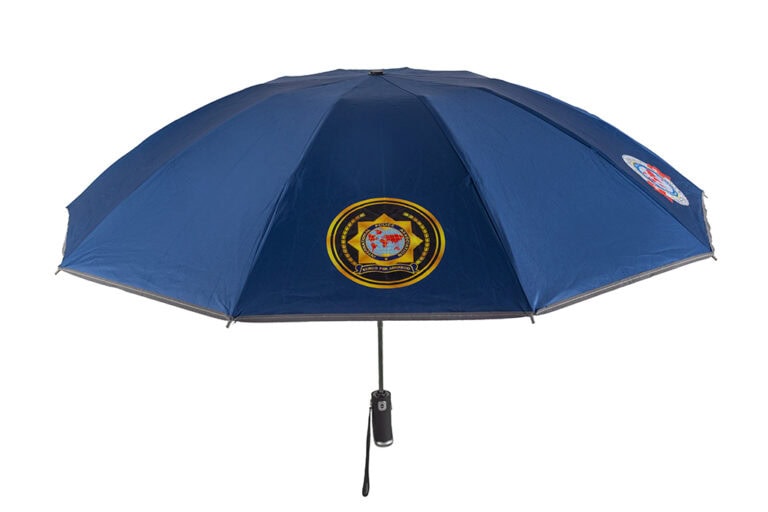 Vollautomatischer Regenschirm mit LED-Lampe und IPA-Logos bedruckt Vollautomatischer 03 Metal Badge