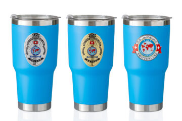 Bicchiere termico blu sottovuoto da 810 ml in acciaio inox di alta qualità con coperchio