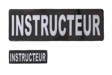 "INSTRUCTEUR" identification patch for clothing with Velcro backing