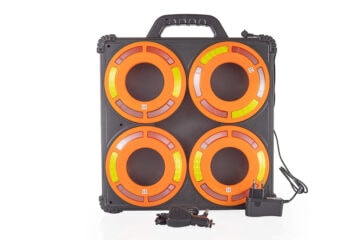 LED-360° Signalleuchten-Set für Verkehrsleitkegel im Koffer