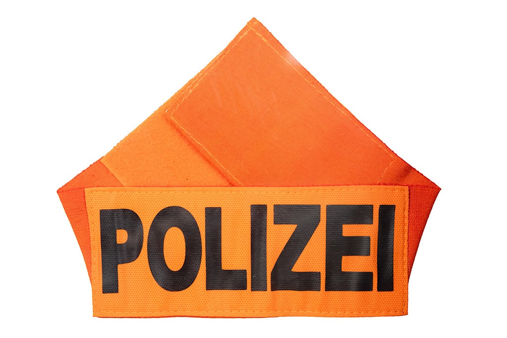 Brassard / Armbinde „POLIZEI“ Orange