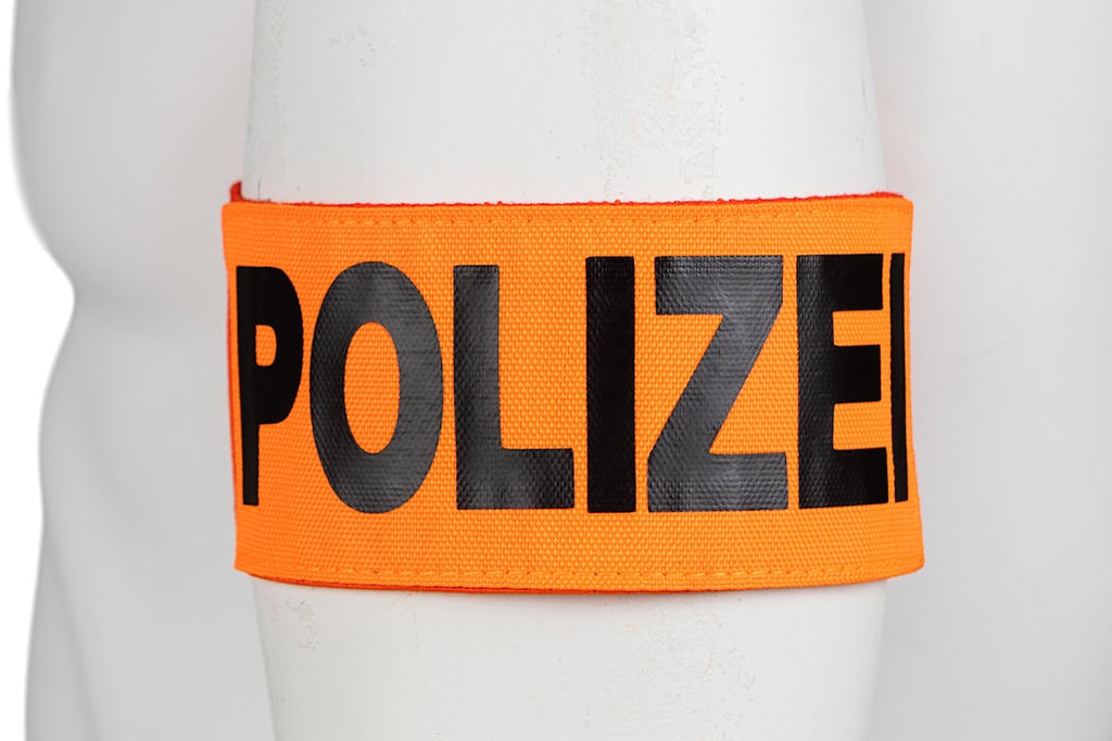 Brassard / Armbinde „POLIZEI“ Orange