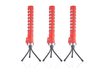 3x Warnleuchte LED Flare Sticks rot mit Ladekoffer