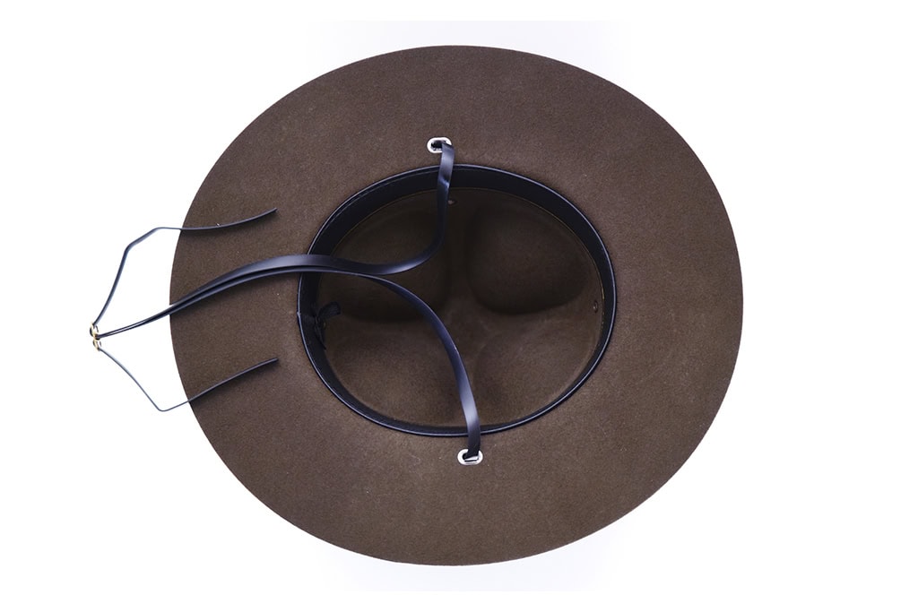 Sergeant & Military Campaign Hat – Oliv, 100 % Wollfilz