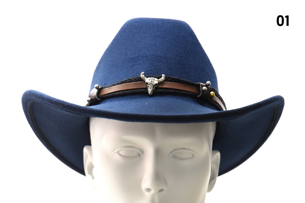 Cowboy Hat ‘Rocky Mountains’ – Dark blue, 100% Wool felt