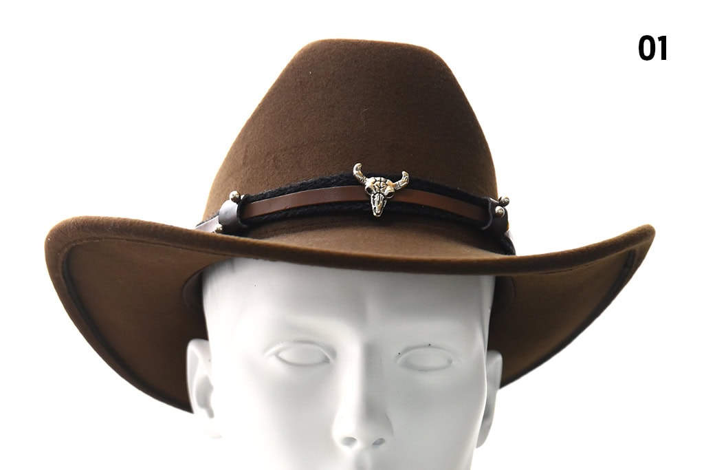 Cowboy Hat ‘Rocky Mountains’ – Dark brown, 100% Wool felt