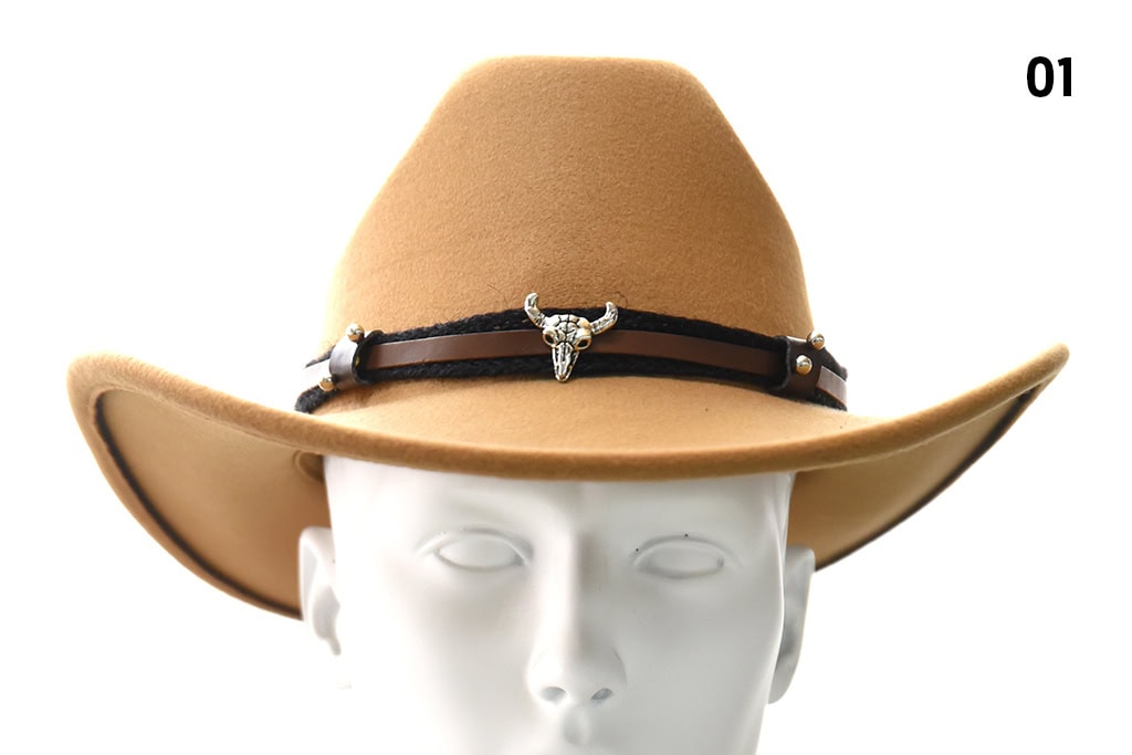 Cowboy Hat ‘Rocky Mountains’ – Light brown, 100% Wool felt