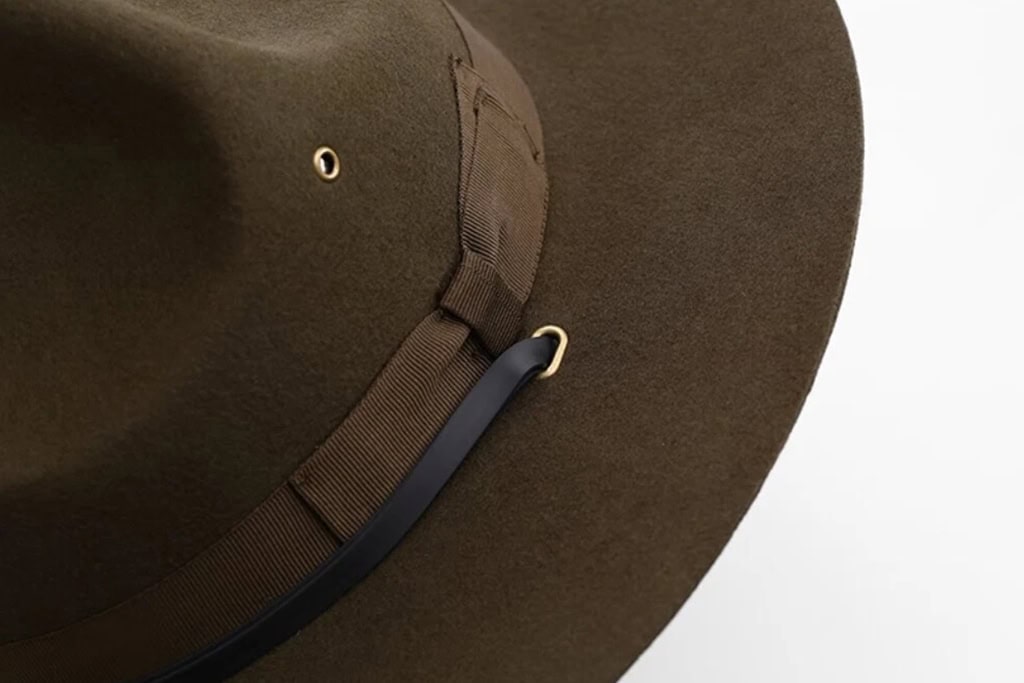 Sergeant & Military Campaign Hat – Oliv, 100 % Wollfilz