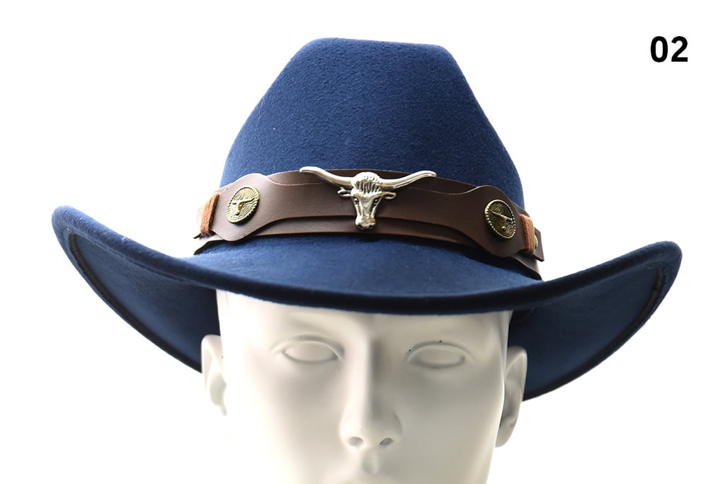 Cowboy Hat ‘Rocky Mountains’ – Dark blue, 100% Wool felt
