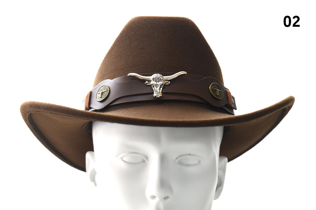 Cowboy Hat ‘Rocky Mountains’ – Dark brown, 100% Wool felt