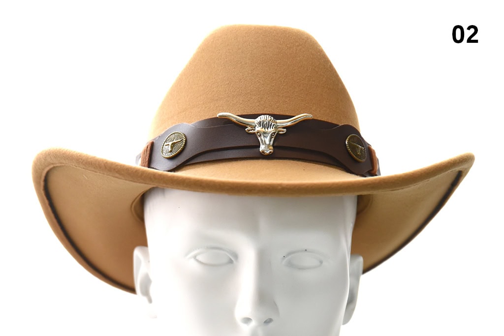 Cowboy Hat ‘Rocky Mountains’ – Light brown, 100% Wool felt