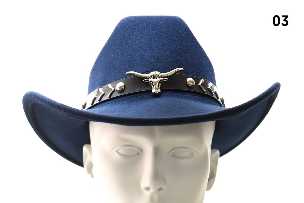 Cowboy Hat ‘Rocky Mountains’ – Dark blue, 100% Wool felt
