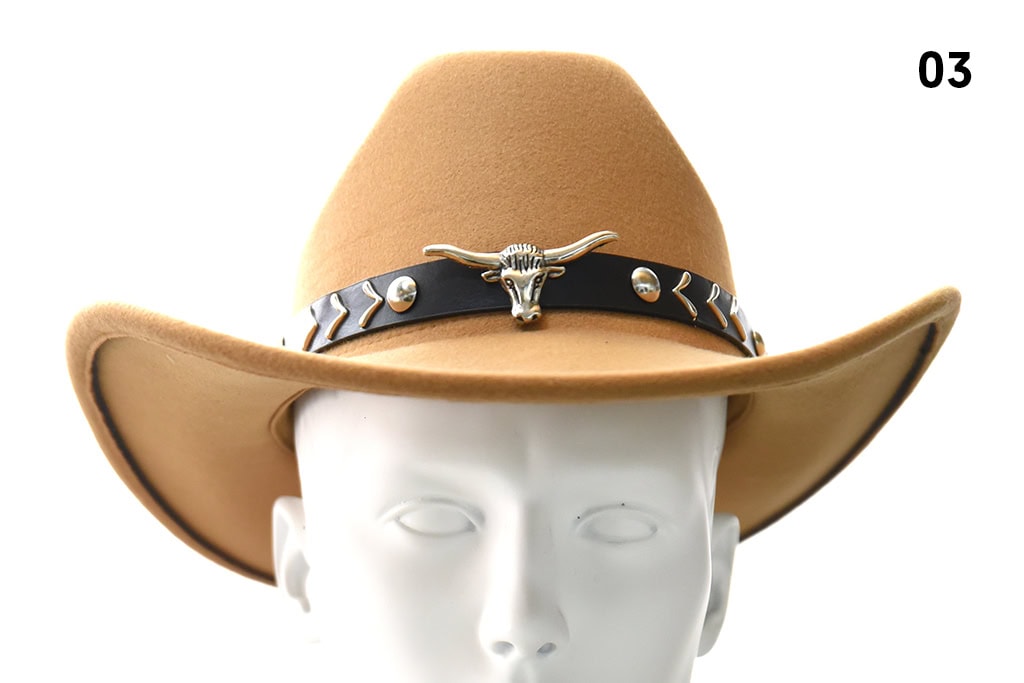 Cowboy Hat ‘Rocky Mountains’ – Light brown, 100% Wool felt