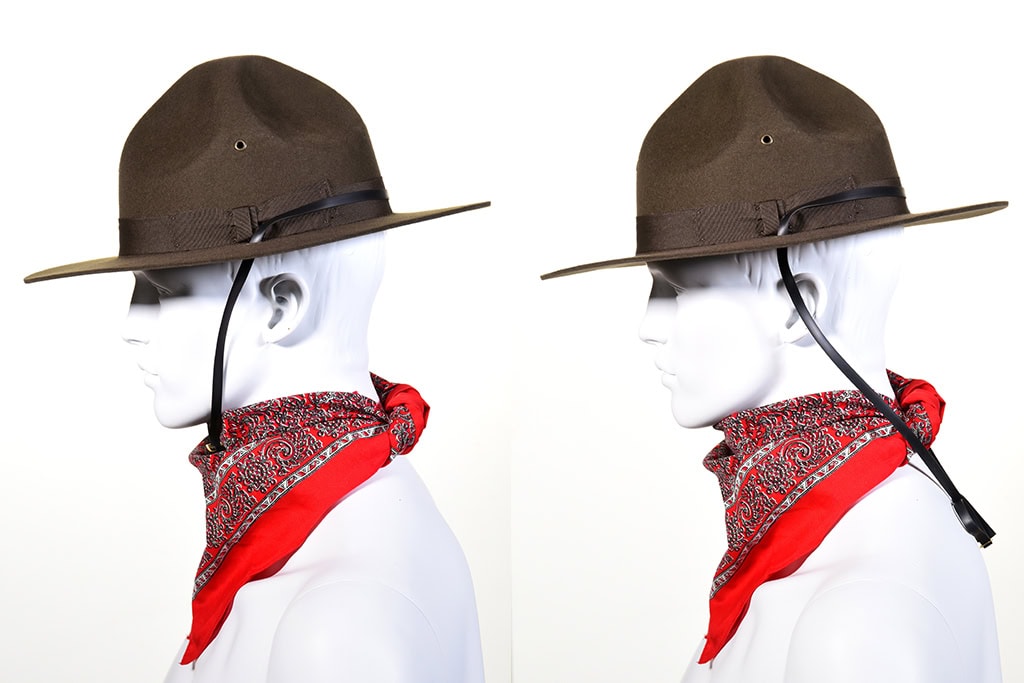 Sergeant & Military Campaign Hat – Oliv, 100 % Wollfilz