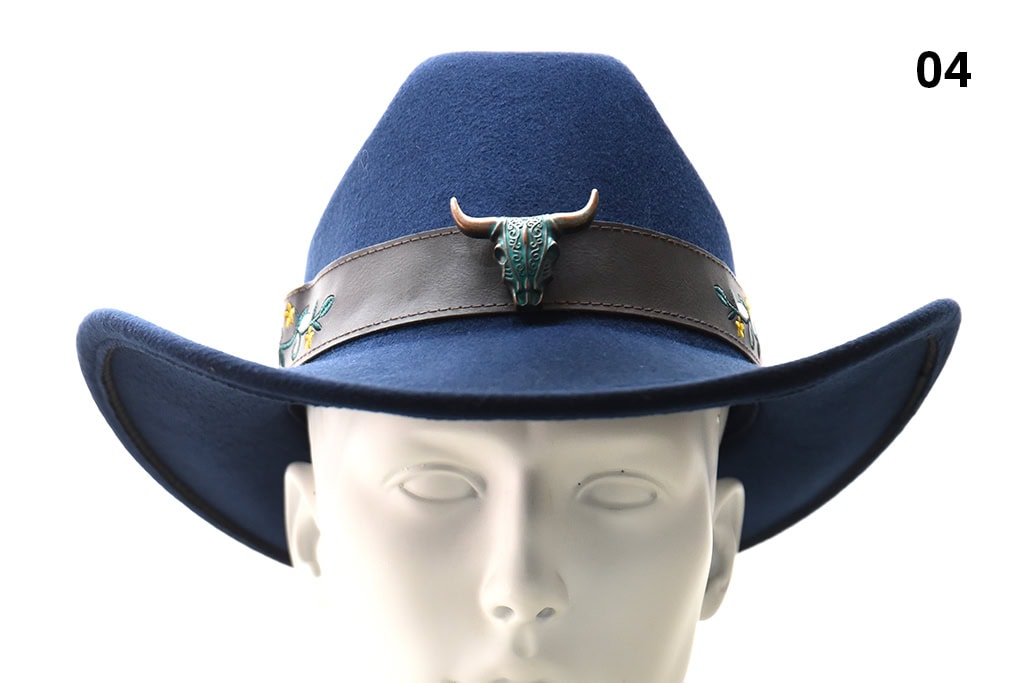 Cowboy Hat ‘Rocky Mountains’ – Dark blue, 100% Wool felt