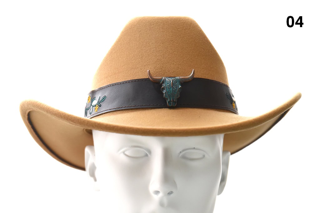 Cowboy Hat ‘Rocky Mountains’ – Light brown, 100% Wool felt