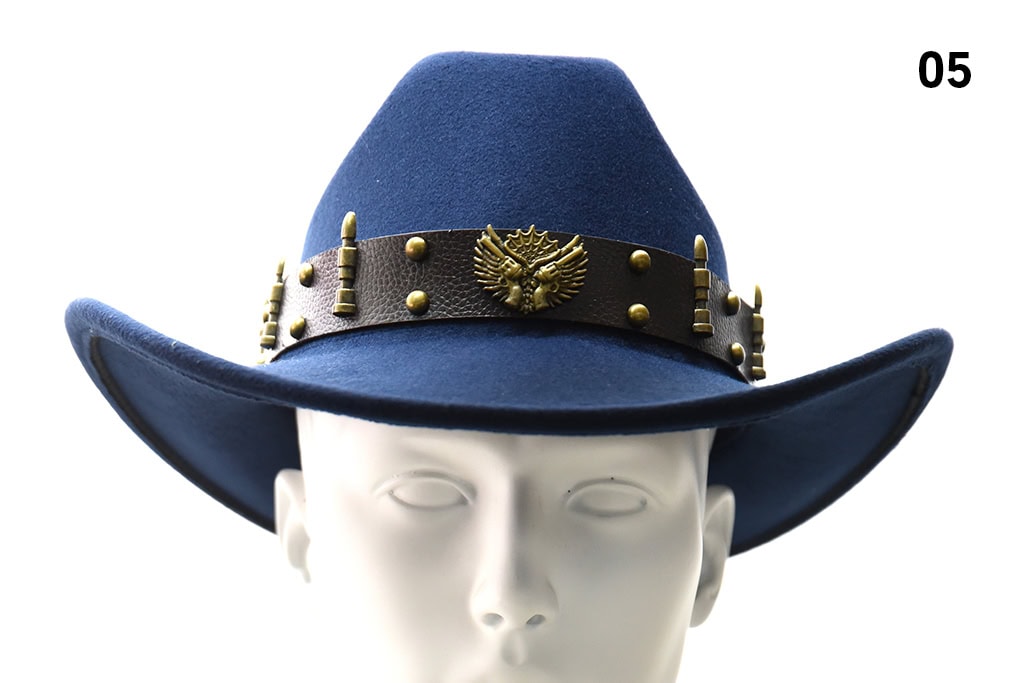 Cowboy Hat ‘Rocky Mountains’ – Dark blue, 100% Wool felt