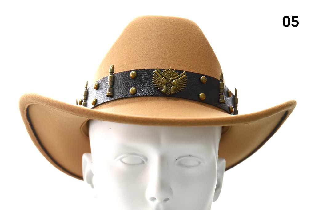 Cowboy Hat ‘Rocky Mountains’ – Light brown, 100% Wool felt